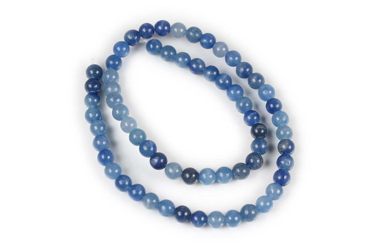 Margele aventurin albastru sfere 6mm (sirag)
