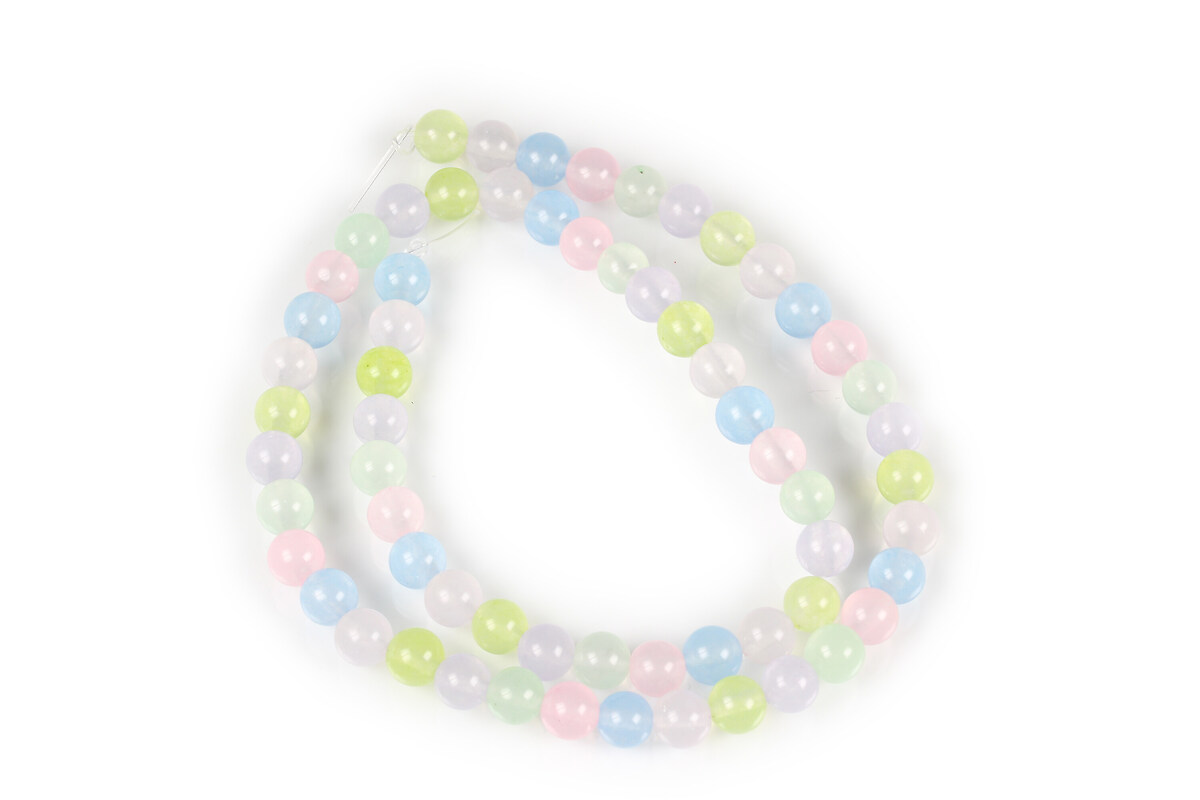 Margele jad sfere 6mm (sirag) - pastel mix