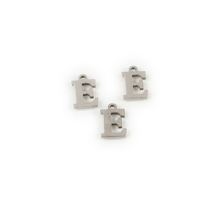 Charm mic otel inoxidabil 201, 9x6mm - litera E