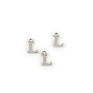 Charm mic otel inoxidabil 201, 8,5x6mm - litera L