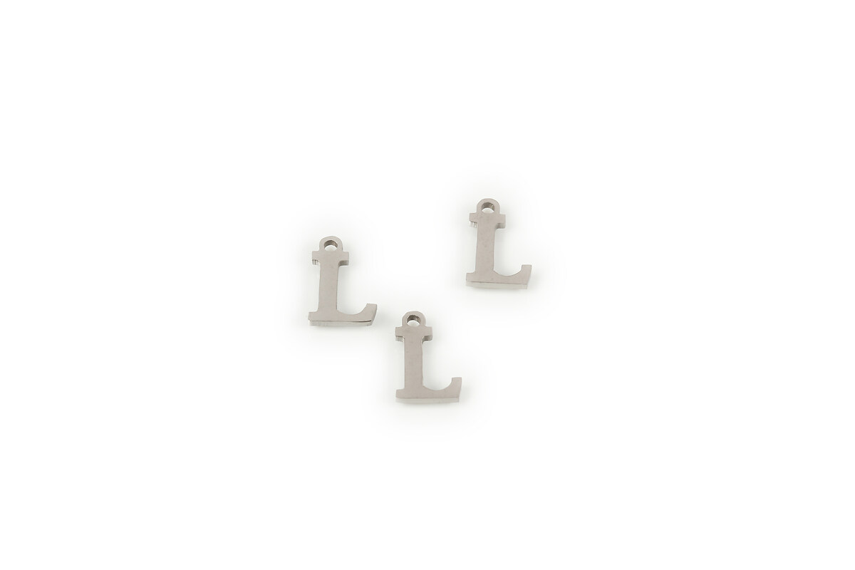 Charm mic otel inoxidabil 201, 8,5x6mm - litera L