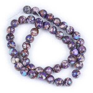 Margele regalite de sinteza (jasp imperial) sfere 8mm (sirag) - mix mov