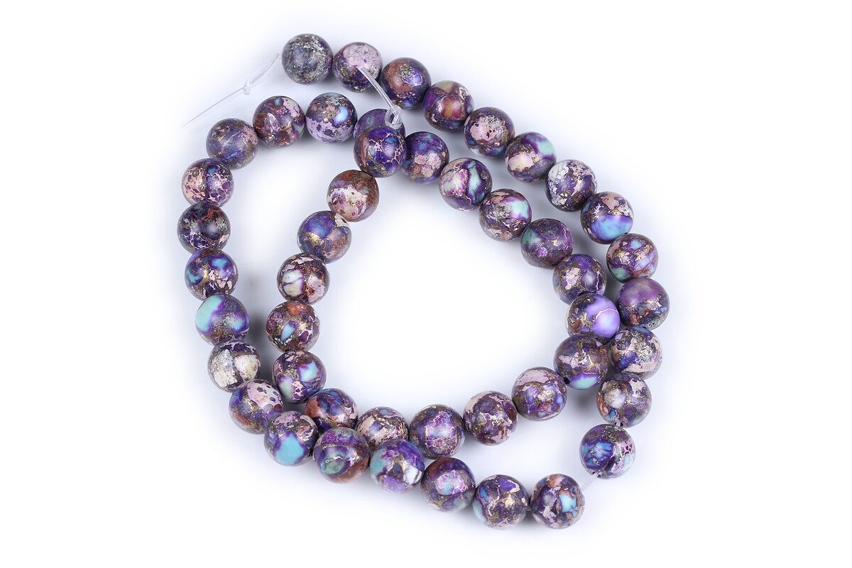 Margele regalite de sinteza (jasp imperial) sfere 8mm (sirag) - mix mov