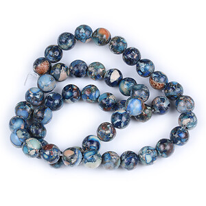Margele regalite de sinteza (jasp imperial) sfere 8mm (sirag) - mix albastru