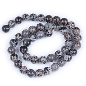 Margele regalite de sinteza (jasp imperial) sfere 8mm (sirag) - negru gri