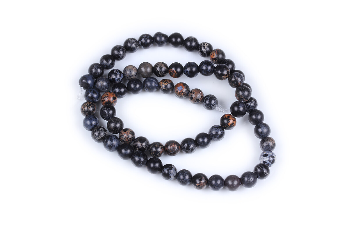 Margele regalite de sinteza (jasp imperial) sfere 6mm (sirag) - negru
