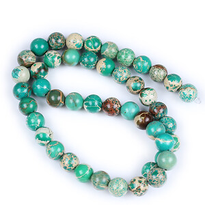 Margele regalite de sinteza (jasp imperial) sfere 8mm (sirag) - verde turcoaz