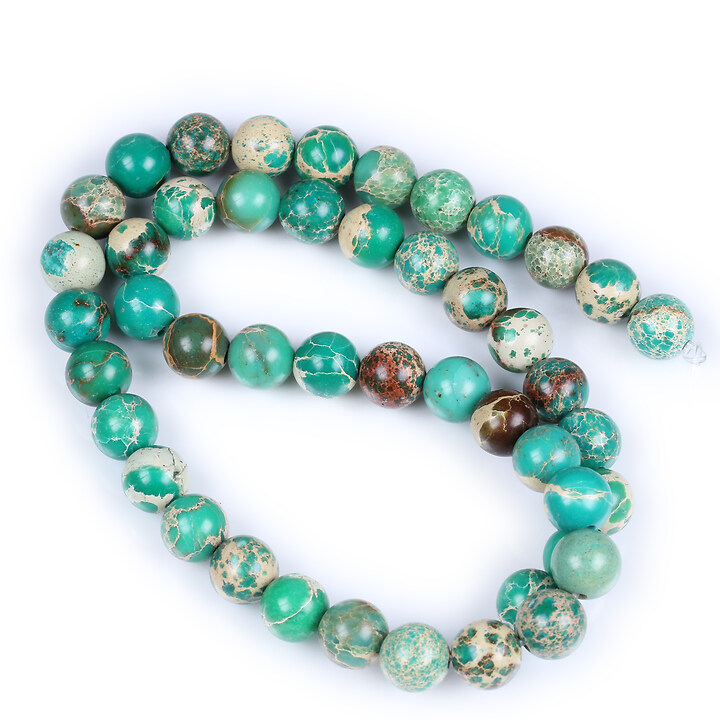 Margele regalite de sinteza (jasp imperial) sfere 8mm (sirag) - verde turcoaz