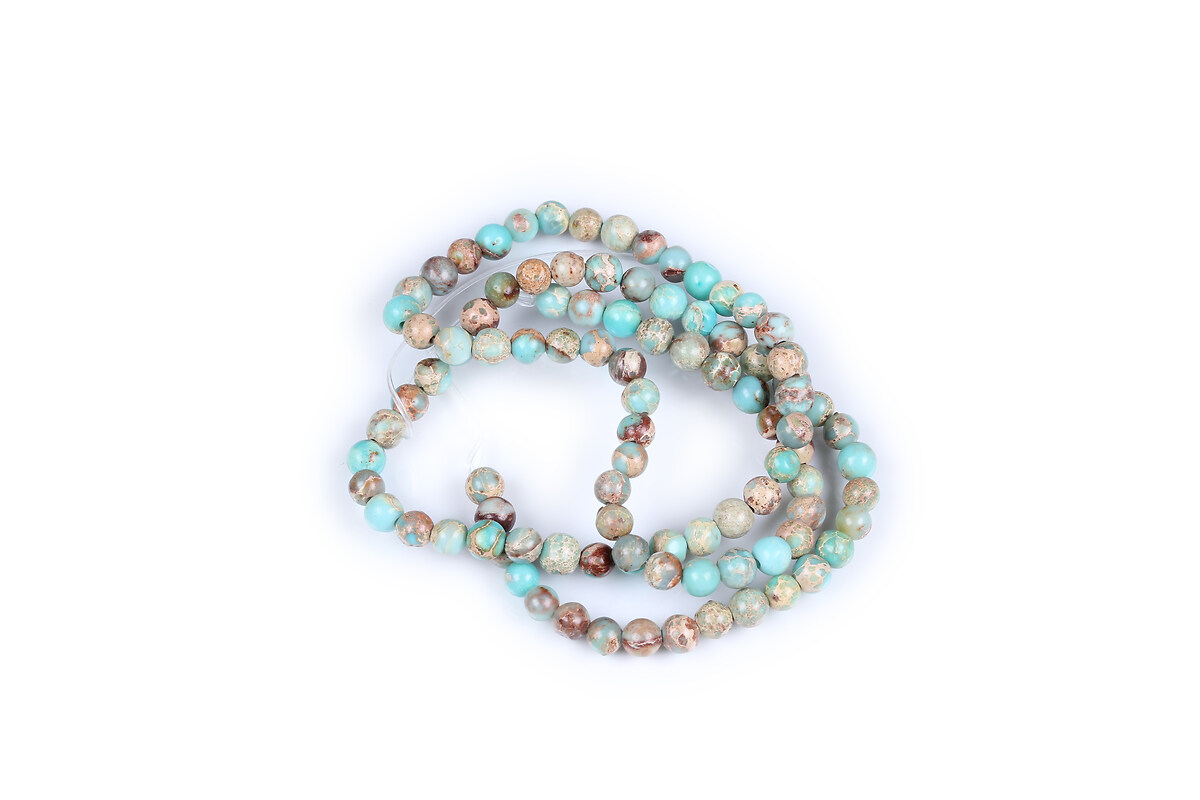 Margele regalite de sinteza (jasp imperial) sfere 4mm (sirag) - bleu maro