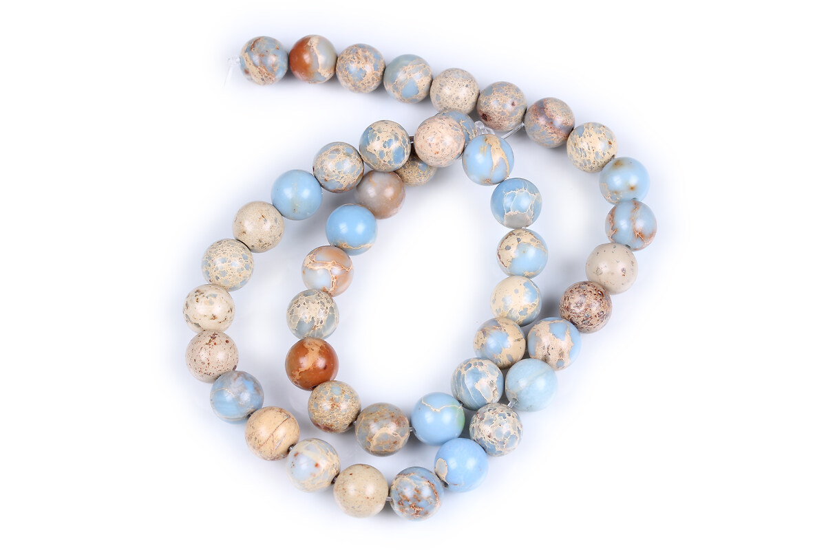 Margele regalite (jasp imperial) sfere 8mm (sirag) - albastru ciel