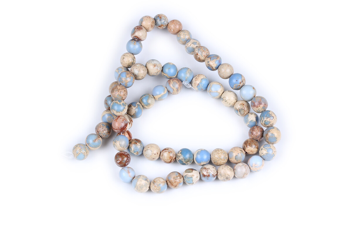 Margele regalite de sinteza (jasp imperial) sfere 6mm (sirag) - albastru ciel