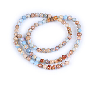 Margele regalite de sinteza (jasp imperial) sfere 4mm (sirag) - albastru ciel