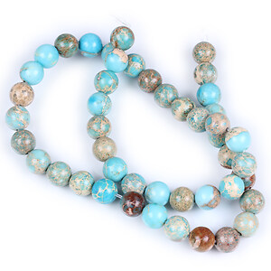 Margele regalite de sinteza (jasp imperial) sfere 8mm (sirag) - albastru