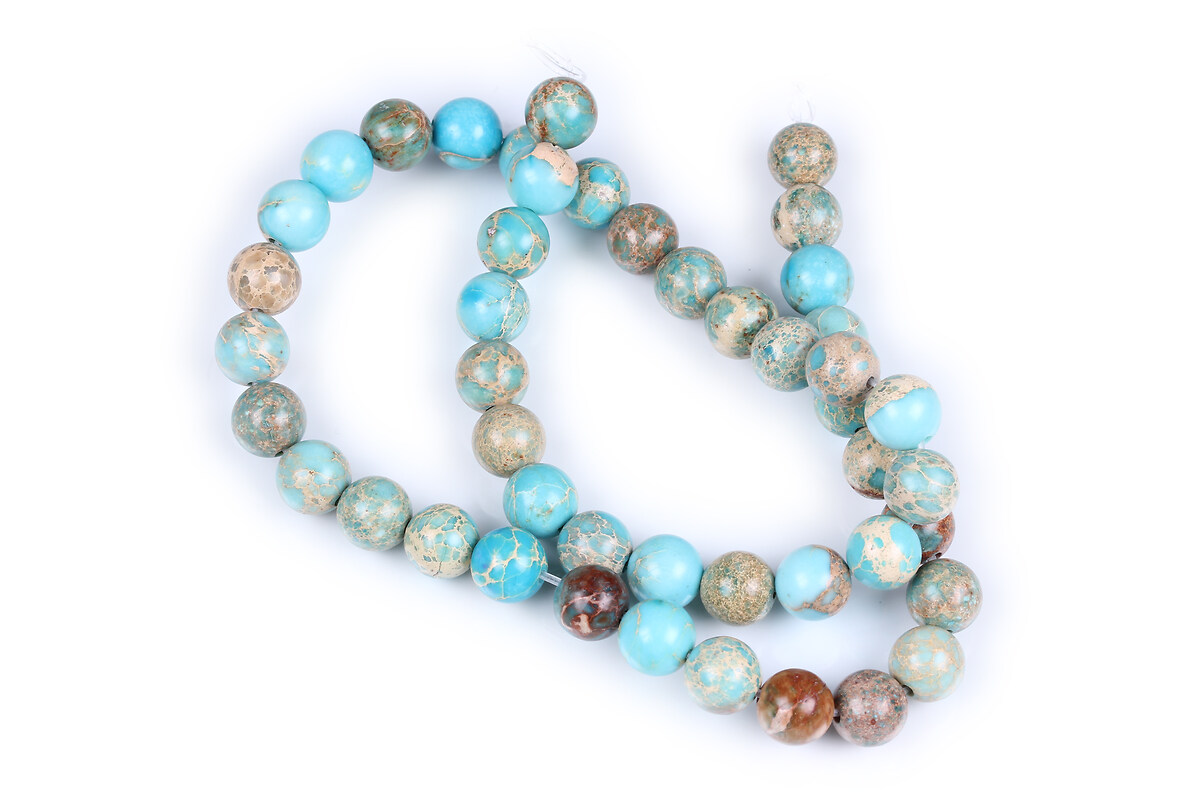 Margele regalite (jasp imperial) sfere 8mm (sirag) - albastru