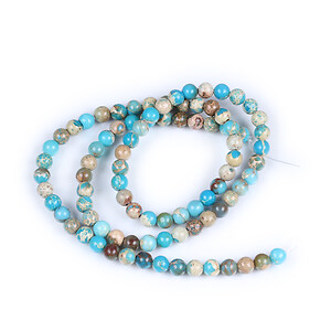 Margele regalite de sinteza (jasp imperial) sfere 4mm (sirag) - albastru