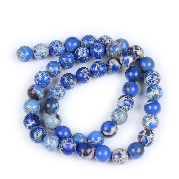 Margele regalite de sinteza (jasp imperial) sfere 8mm (sirag) - albastru regal
