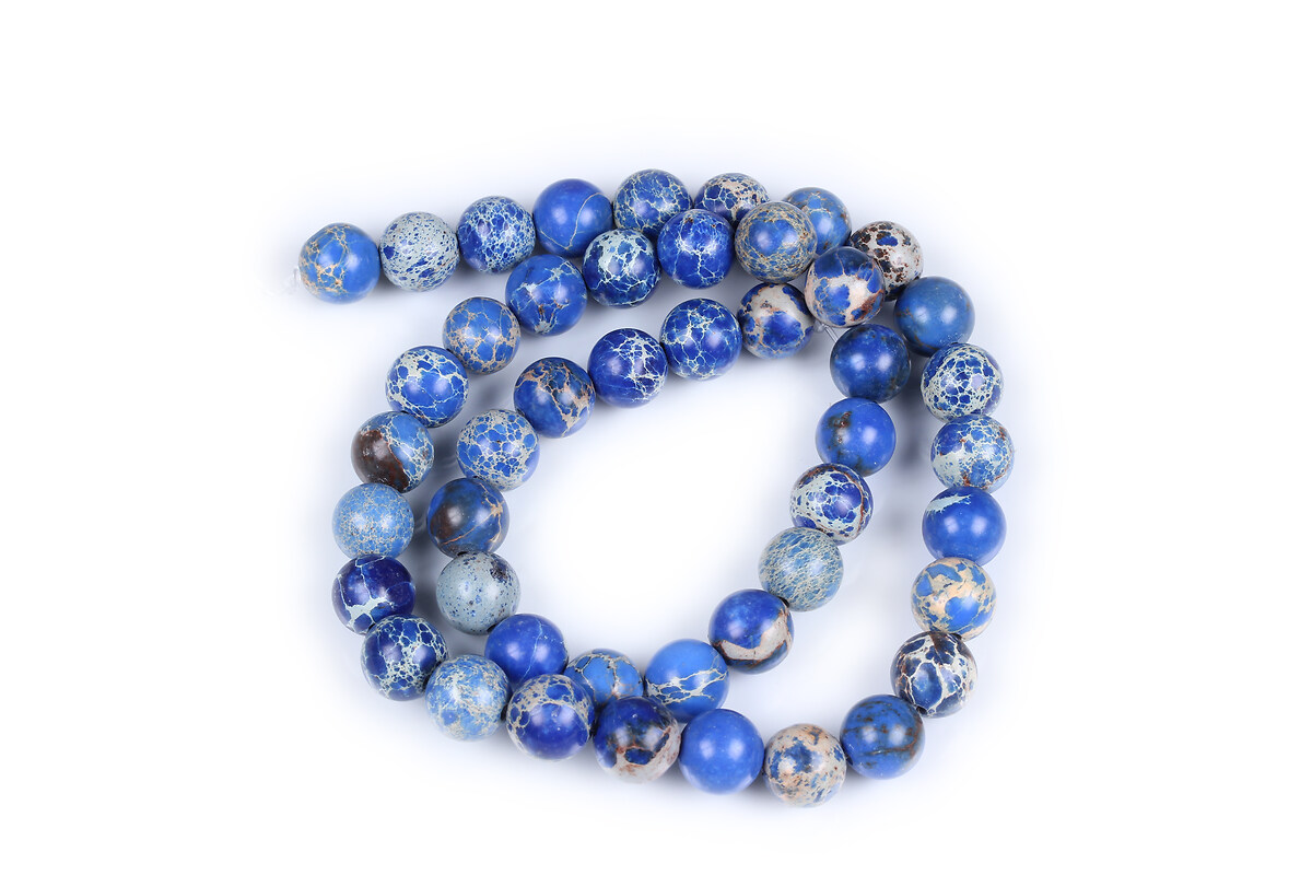 Margele regalite de sinteza (jasp imperial) sfere 8mm (sirag) - albastru regal