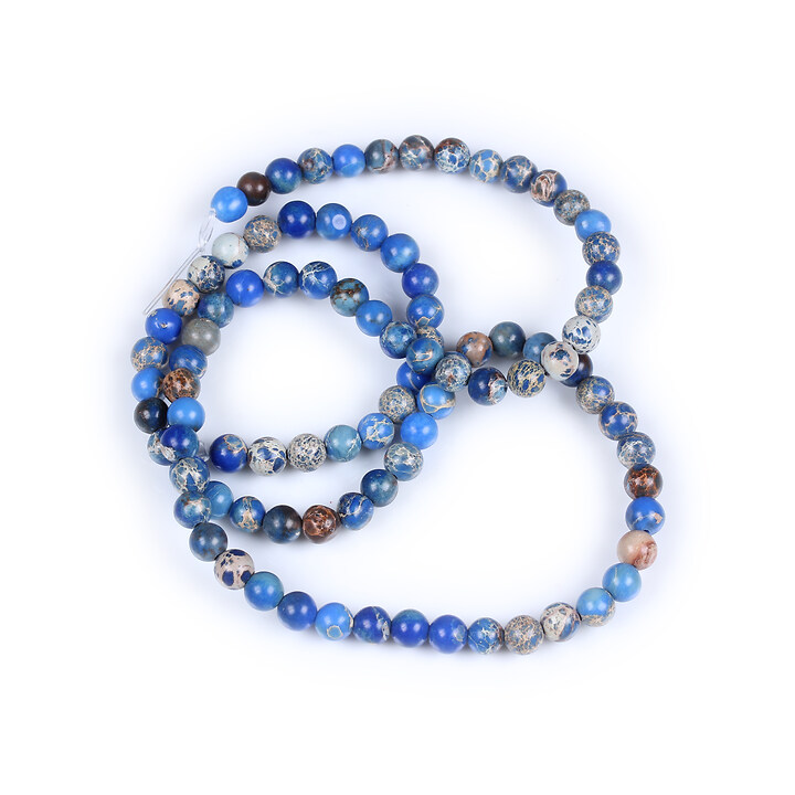 Margele regalite de sinteza (jasp imperial) sfere 4mm (sirag) - albastru regal