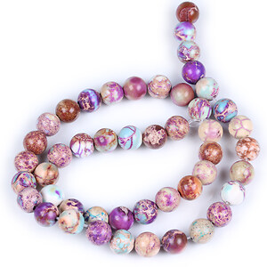 Margele regalite de sinteza (jasp imperial) sfere 8mm (sirag) - violet bleu