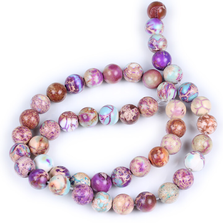 Margele regalite de sinteza (jasp imperial) sfere 8mm (sirag) - violet bleu