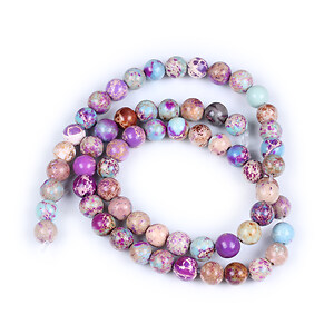 Margele regalite de sinteza (jasp imperial) sfere 6mm (sirag) - violet bleu