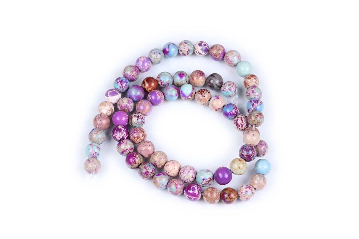 Margele regalite de sinteza (jasp imperial) sfere 6mm (sirag) - violet bleu
