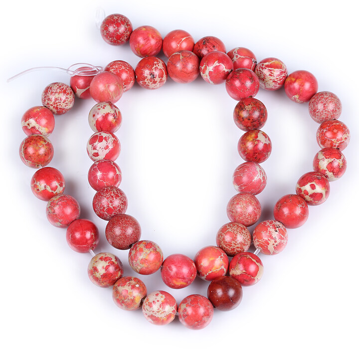 Margele regalite de sinteza (jasp imperial) sfere 8mm (sirag) - rosu