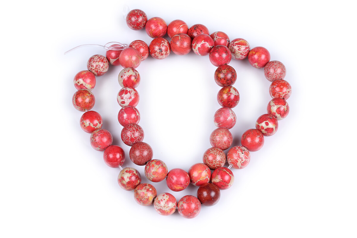 Margele regalite de sinteza (jasp imperial) sfere 8mm (sirag) - rosu