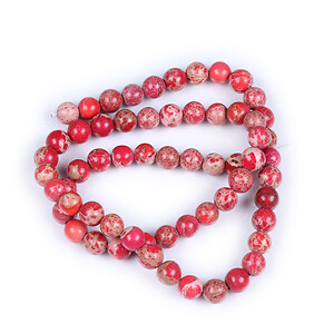 Margele regalite de sinteza (jasp imperial) sfere 6mm (sirag) - rosu