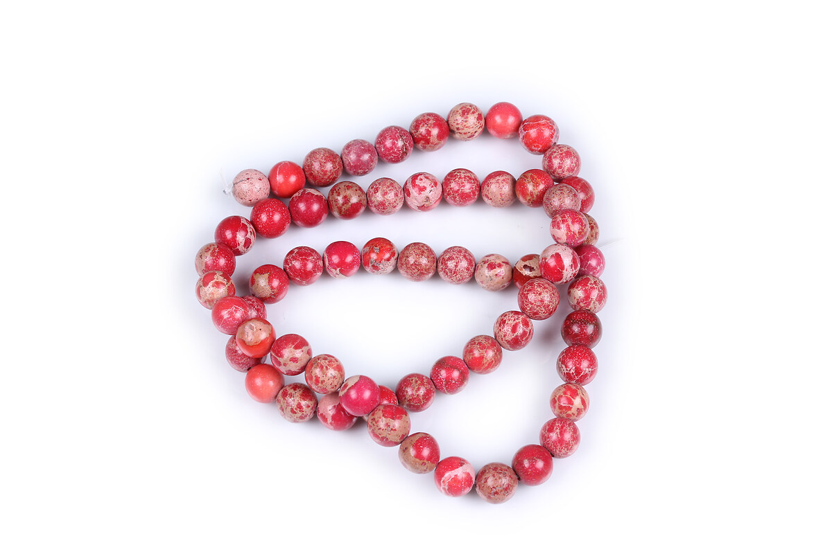 Margele regalite de sinteza (jasp imperial) sfere 6mm (sirag) - rosu