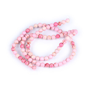 Margele regalite de sinteza (jasp imperial) sfere 4mm (sirag) - roz