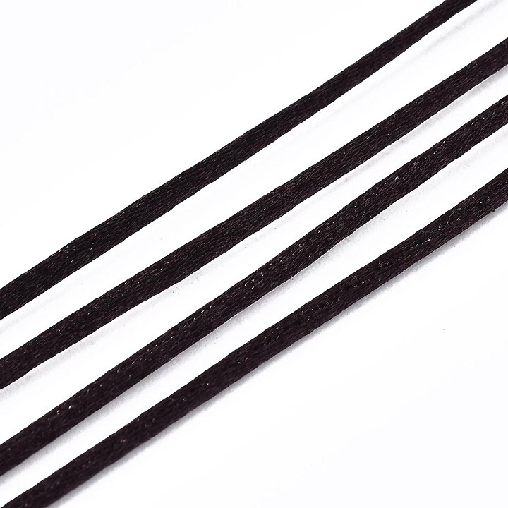 Snur satinat nylon grosime aprox. 1mm, rola de aprox. 70m - maro inchis