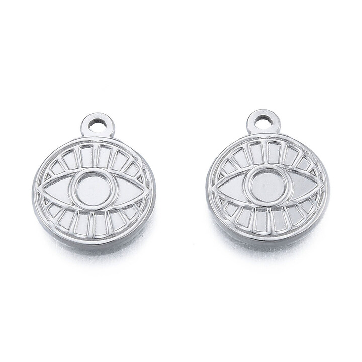 Charm otel inoxidabil 201, ochi - 19x15x2mm