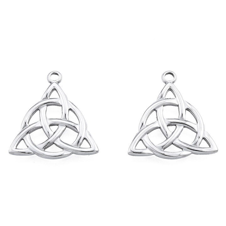 Charm otel inoxidabil 201, nod Trinity - 27x25,5x2,5mm