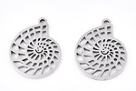 Charm otel inoxidabil 304, scoica - 20x16,5x1,5mm