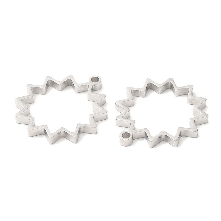 Pandantiv otel inoxidabil 304, rama pentru rasina, stea 31x28x3mm