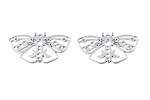 Pandantiv otel inoxidabil 201, fluture 24,5x44,5x1,5mm