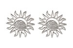 Charm otel inoxidabil 304, soare - 25x25x1,5mm