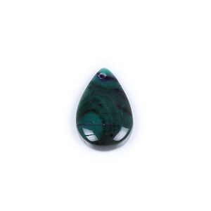 Pandantiv agata verde lacrima 32x22x5mm