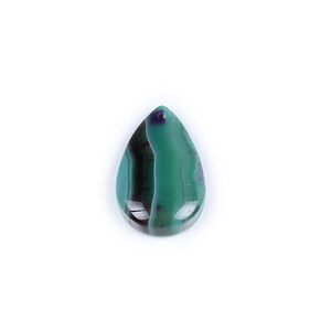Pandantiv agata verde lacrima 32x22x5mm