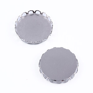 Baza cabochon otel inoxidabil antialergic 316, 21x2,5mm, interior 20,5mm