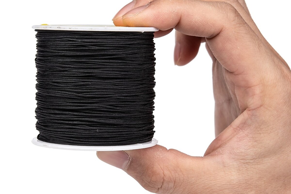 Snur nylon grosime 1mm, rola de aprox. 90m - negru