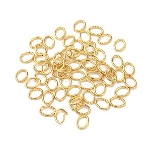 Zale ovale otel inoxidabil auriu 304, 4x3mm (grosime 0,5mm) (50 buc.)