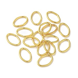 Zale ovale otel inoxidabil auriu 304, 10x7mm (grosime 1mm) (20 buc.)