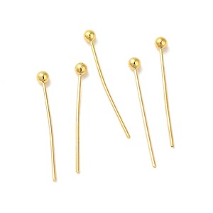 Ace cu bila otel inoxidabil auriu 304, 2cm (grosime 0,5mm) (10 buc.)
