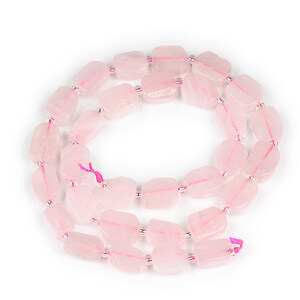 Margele cuart roz dreptunghi 11-13x8-10x4-5mm (sirag)