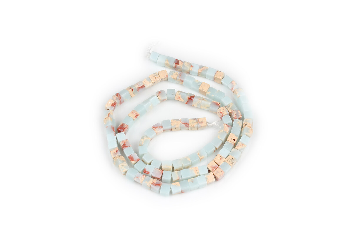Margele regalite de sinteza Shoushan cub 3-3,5x3-3,5mm (sirag)