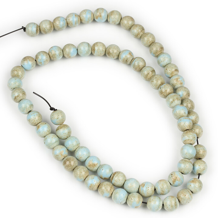 Margele Rainbow Alashan Agate sfere 6mm (sirag) - nisipiu albastru