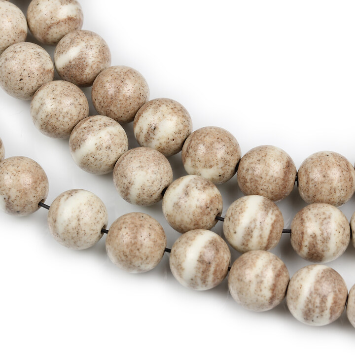 Margele Rainbow Alashan Agate sfere 8mm (sirag) - nisipiu alb
