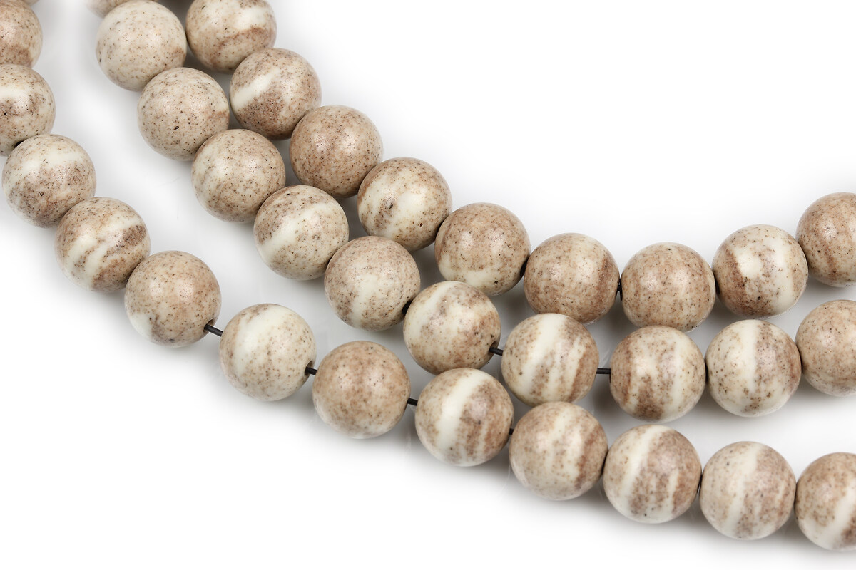 Margele Rainbow Alashan Agate sfere 8mm (sirag) - nisipiu alb
